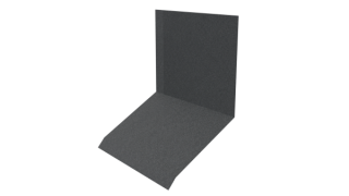 Планка примыкания верхняя к стене фальц 150x130x20 мм, цинк