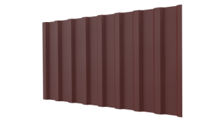 Профнастил С20B 1150/1100x0,45 мм, 3009 оксид красный матовый