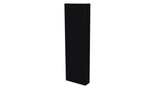 Декоративная накладка 20x60x20 мм, 9005 черный янтарь глянцевый