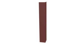 Планка угла наружного 30x30x2000 мм, 3009 оксид красный матовый
