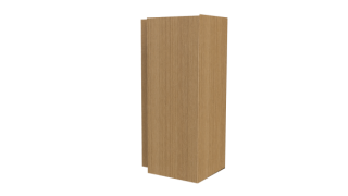 Планка угла наружного сложная Блок-хаус 110x110x2000 мм, Орех 3D