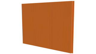 Лайн Про Гофр 200/176x0,5 мм, 2011 насыщенный оранжевый глянцевый