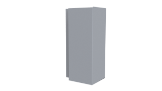 Планка угла наружного сложная Блок-хаус 110x110x2000 мм, 7040 серое окно глянцевый