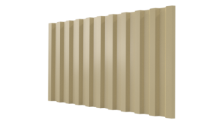 Профнастил С21 1051/1000x0,4 мм, 1014 слоновая кость глянцевый