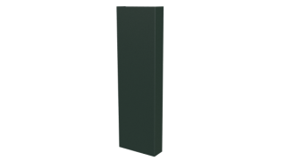 Декоративная накладка 20x60x20 мм, 6009 пихтовый зеленый матовый