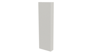 Декоративная накладка 20x60x20 мм, 9002 светло-серый глянцевый