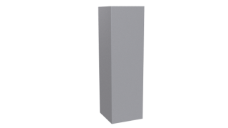 Декоративная накладка угловая 20x60x60x20 мм, 7004 сигнальный серый глянцевый