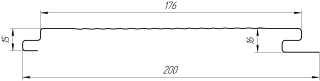 Лайн Про Гофр 200/176x0,5 мм, 7005 мышино-серый глянцевый