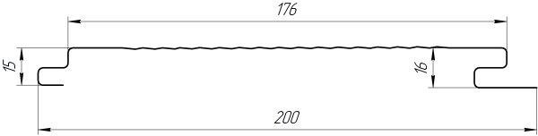 Лайн Про Гофр 200/176x0,4 мм, 3020 транспортный красный глянцевый