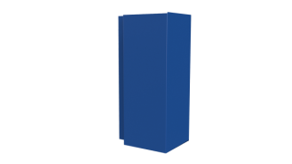 Планка угла наружного сложная 75x75x2000 мм, 5005 сигнальный синий глянцевый