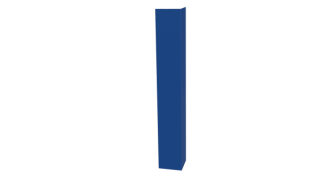 Планка угла наружного 30x30x2000 мм, 5005 сигнальный синий глянцевый