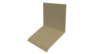 Планка примыкания верхняя к стене фальц 150x130x20 мм, 1014 слоновая кость глянцевый