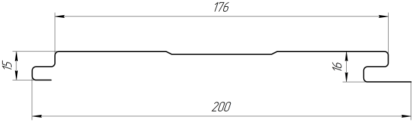 Лайн Про Изгиб 200/176x0,4 мм, 5005 сигнальный синий глянцевый