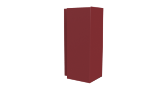 Планка угла наружного сложная Блок-хаус 110x110x2000 мм, 3011 коричнево-красный глянцевый