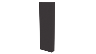 Декоративная накладка 20x60x20 мм, 8019 серо-коричневый глянцевый