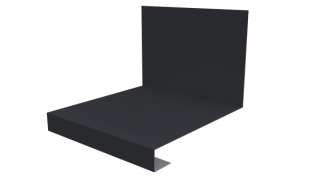 Планка примыкания нижняя к трубе фальц 140x200 мм, 7024 графитовый серый глянцевый