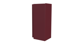Планка угла наружного сложная Блок-хаус 110x110x2000 мм, 3005 винно-красный глянцевый