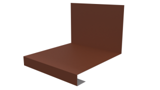 Планка примыкания нижняя к трубе фальц 140x200 мм, 8004 медно-коричневый матовый