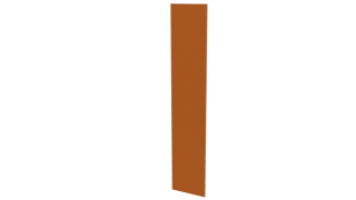 Крепежная планка 10x40x10 мм, 2011 насыщенный оранжевый глянцевый