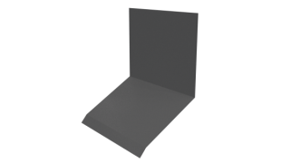 Планка примыкания верхняя к стене фальц 150x130x20 мм, 7037 пыльно-серый глянцевый