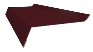 Планка примыкания в штробу 20x60x10 мм, 3005 винно-красный глянцевый