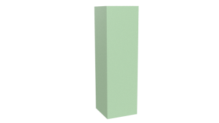 Декоративная накладка угловая 20x60x60x20 мм, 6019 бело-зеленый глянцевый