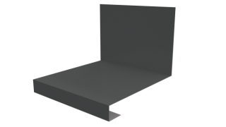 Планка примыкания нижняя к трубе фальц 140x200 мм, 7005 мышино-серый глянцевый