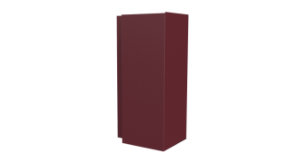 Планка угла наружного сложная Блок-хаус 110x110x2000 мм, 3005 винно-красный матовый