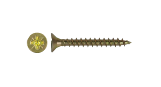 Саморез для крепления крюков водостока желтый, цинк, 5,0x40, 70 шт/уп