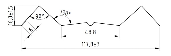 Штакетник М-образный Престиж 118x0,45 мм, 2004 оранжевый глянцевый